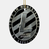 litecoin Munten Keramisch Ornament (Rechts)