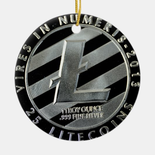 litecoin Munten Keramisch Ornament (Voorkant)