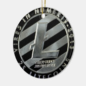 litecoin Munten Keramisch Ornament (Links)