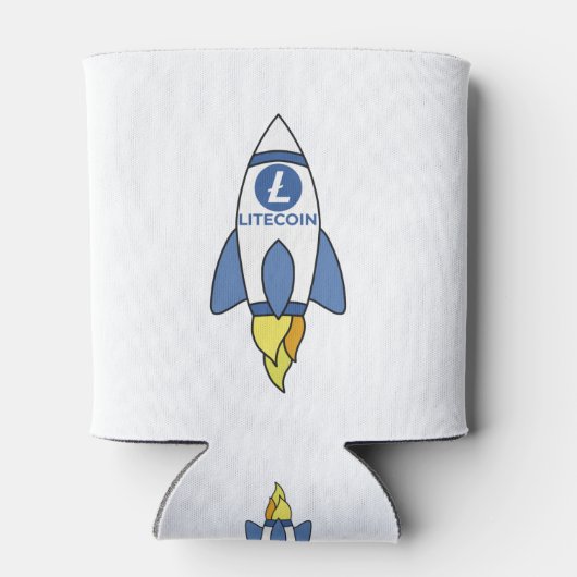 Litecoin naar de maan Rocket Blikjeskoeler (Achterkant)