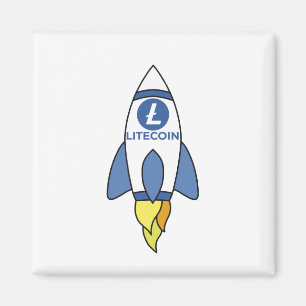 Litecoin naar de maan Rocket Magneet