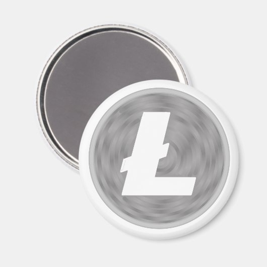 litecoin Standard, 2¼-inch cirkelmagneet Magneet (Voorkant / Achterkant)