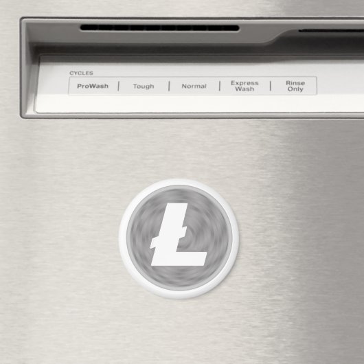 litecoin Standard, 2¼-inch cirkelmagneet Magneet (Insitu (Vaatwasser))