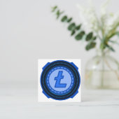litecoin vierkante visitekaartje (Staand voorkant)