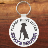 LITER, SPAY & NEUTER - DOG, CAT, PET SLEUTELHANGER (Voorkant)