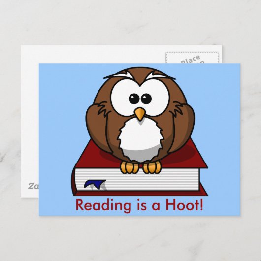 Literacy Awareness: Het lezen is een Hoot Briefkaart (Voorkant / Achterkant)