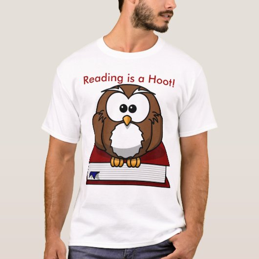 Literacy Awareness: Het lezen is een Hoot T-shirt (Voorkant)