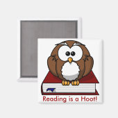 Literacy Awareness: Reading is a Hoot Magneet (Voorkant / Achterkant)