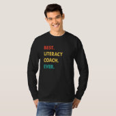 Literacy Coach Retro Best Literacy Coach Ever T-shirt (Voorkant volledig)