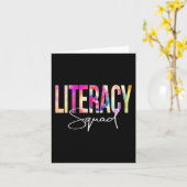 Literacy Squad Tie Dye Terug naar school Kaart (Gele Bloem)