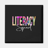 Literacy Squad Tie Dye Terug naar school Magneet (Voorkant)