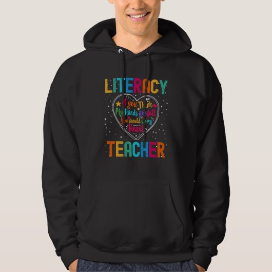 Literacy Teacher Appreciation Week Back to School  Hoodie (Voorkant)