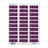 Literair adres bibliotheek Boek Burgundy Geek Etiket (Full Sheet)