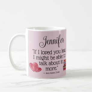 Literair boek Lover Gift Jane Austen Love Quote Koffiemok