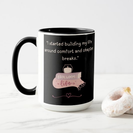 Literair Enthousiast Mok (Met donut)