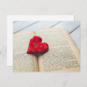 Literair hart briefkaart (Voorkant / Achterkant)