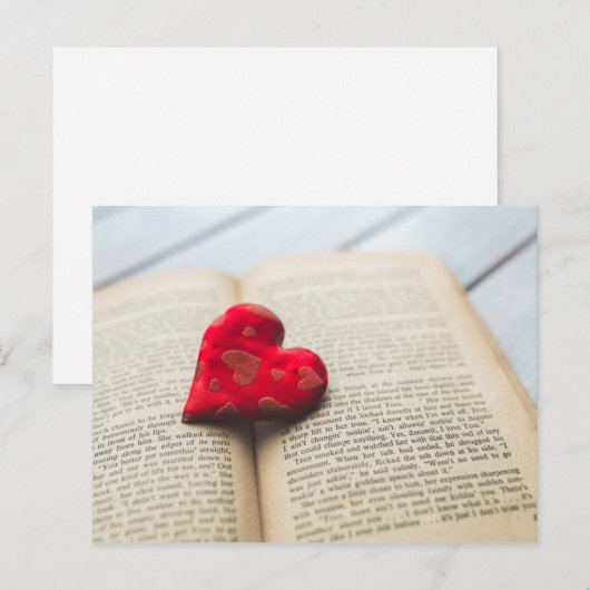 Literair hart briefkaart (Voorkant / Achterkant)