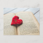 Literair hart briefkaart (Voorkant)