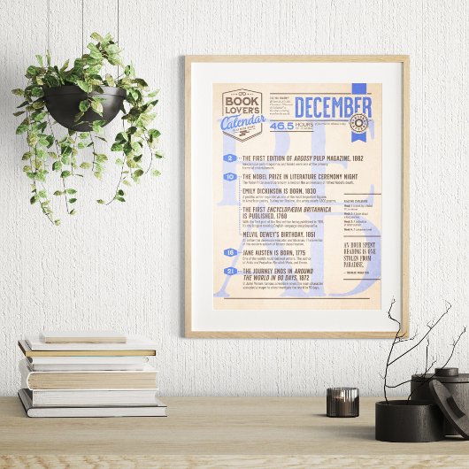 Literair Poster december kalender