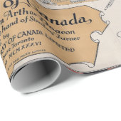  literaire kaart van Canada Cadeaupapier (Rol Hoek)