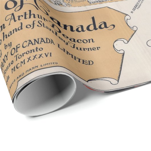  literaire kaart van Canada Cadeaupapier (Rol Hoek)