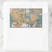  literaire kaart van Canada Rechthoekige Sticker (Tas)