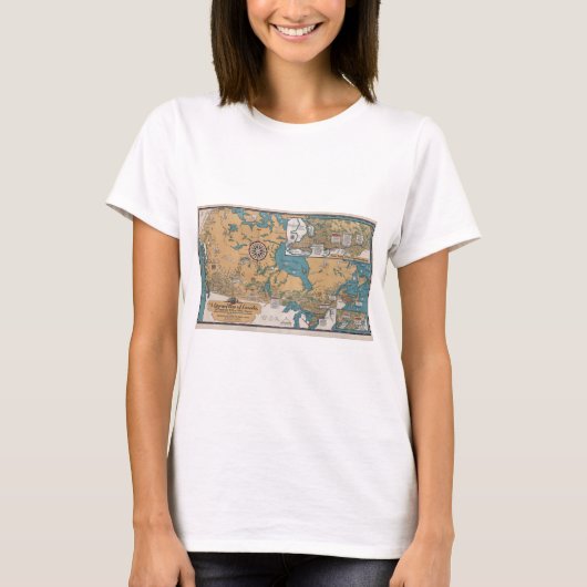  literaire kaart van Canada T-shirt (Voorkant)