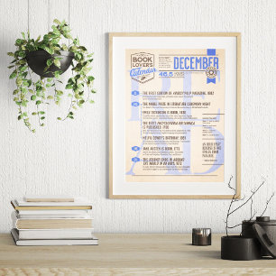 Literaire kalender decemberposter poster