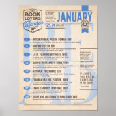 Literaire kalender januari poster (Voorkant)