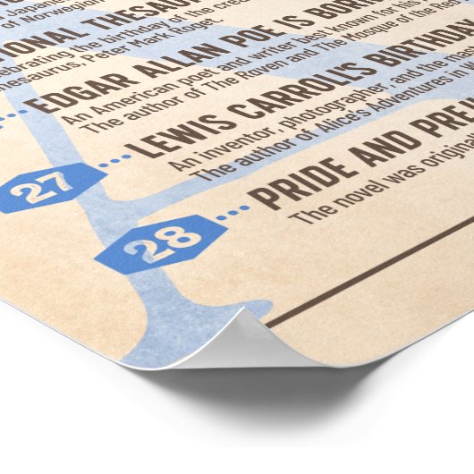 Literaire kalender januari poster (Hoek)