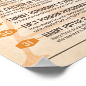 Literaire kalender juliposter poster (Hoek)