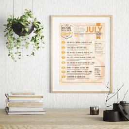 Literaire kalender juliposter poster