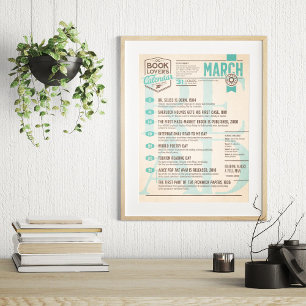 Literaire kalender maart poster