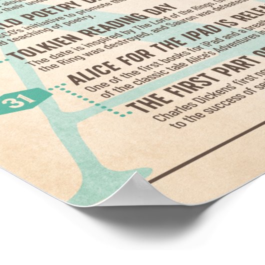 Literaire kalender Maart Poster (Hoek)