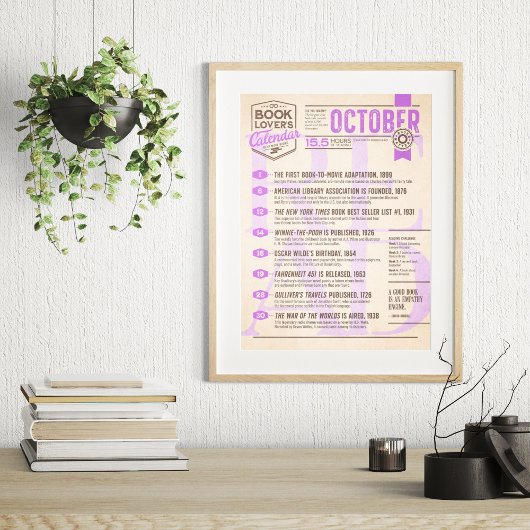 Literaire kalender oktoberposter poster