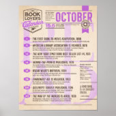 Literaire kalender oktoberposter poster (Voorkant)