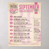 Literaire kalender septemberposter poster (Voorkant)