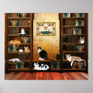 Literaire katten poster