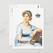 Literaire Koningin Vintage Style Jane Austen Briefkaart (Voorkant / Achterkant)