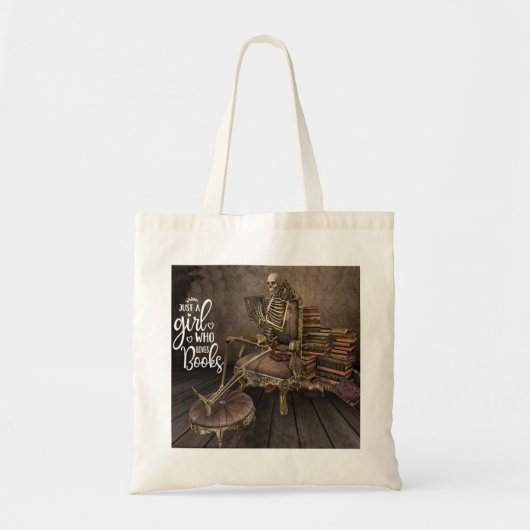Literaire Lovelies Skelet Meisje Tote Bag (Voorkant)