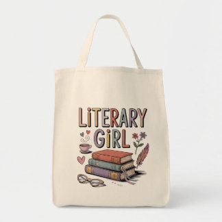 Literaire meisje boodschappentas, Boekliefhebber t Tote Bag