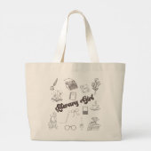 Literaire Meisje Canvas tas Boek Liefhebber Gift A (Achterkant)