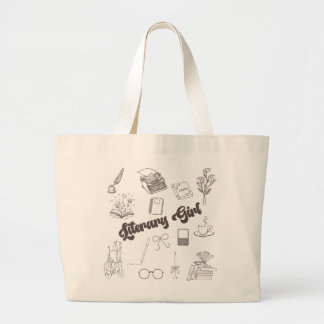 Literaire Meisje Canvas tas Boek Liefhebber Gift A