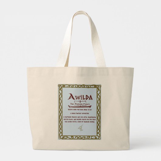 Literaire Merch Canvas tas 'Awilda' (Achterkant)