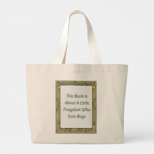 Literaire Merch Canvas tas 'The Frogplant' (Achterkant)