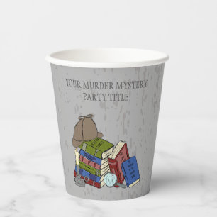 Literaire Murder Mystery Dinner Party Papieren Bekers