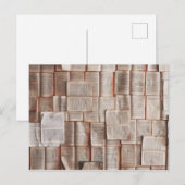 literaire opengeleerde boeken briefkaart (Voorkant / Achterkant)