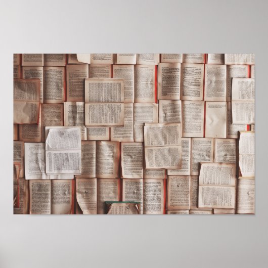 literaire opengeleerde boeken poster (Voorkant)