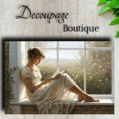 Literaire Raamzit Lezer Decoupage Tissuepapier