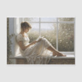 Literaire Raamzit Lezer Decoupage Tissuepapier (Voorkant)